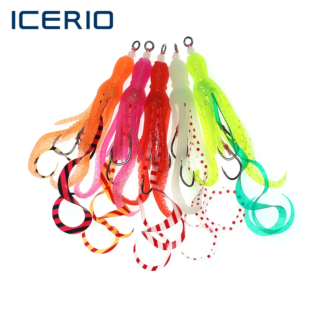 ICERIO-낚시 소프트 루어 UV 문어 오징어 스커트